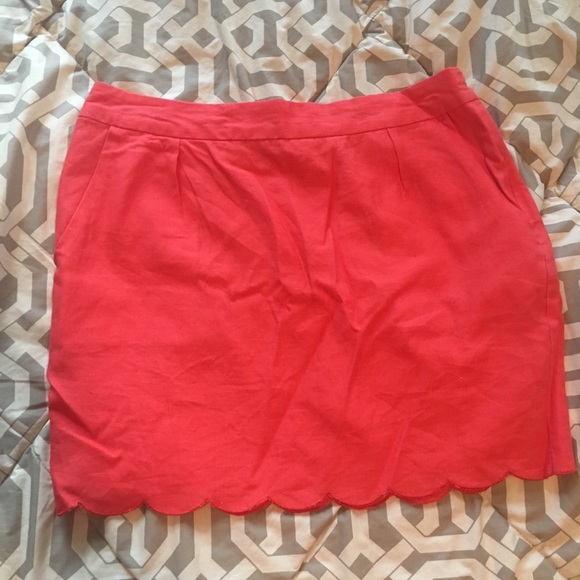 ⭐️SALE Set of 2 Skirts- Solid Navy and Solid Coral - Picture 4 of 6